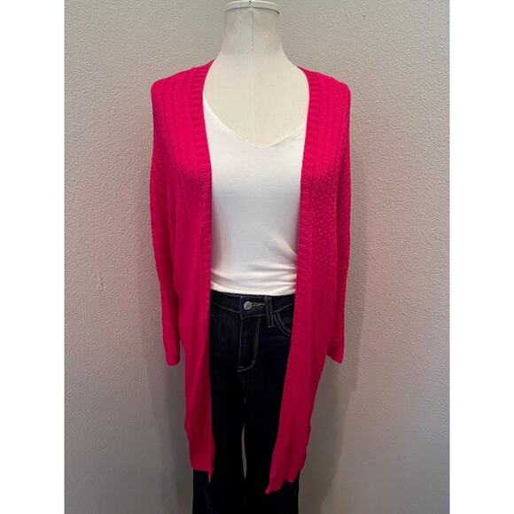 Pink lightweight cardigan sweater one size fits most - Picture 1 of 1